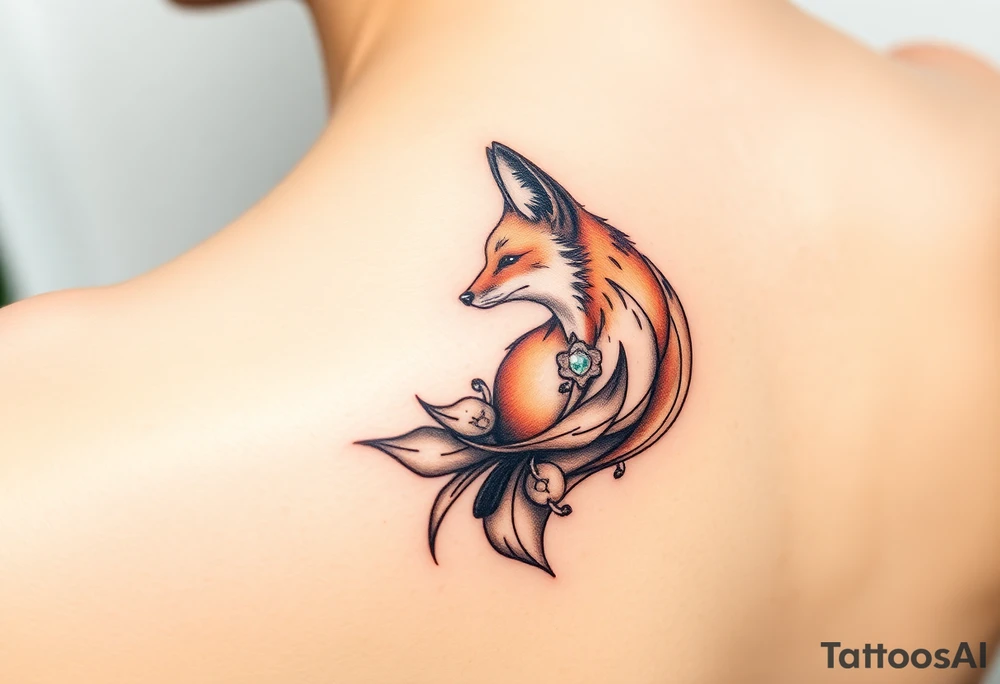 adult fox tattoo idea