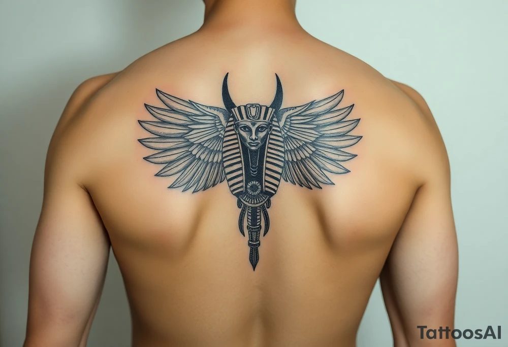 Egyptian theme tattoo for my forearm.i already have Anubis and want something else to complete my forerarm tattoo idea
