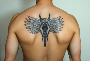 Egyptian theme tattoo for my forearm.i already have Anubis and want something else to complete my forerarm tattoo idea