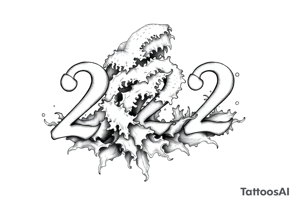 number 222 like the ocean tattoo idea
