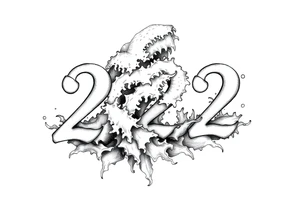 number 222 like the ocean tattoo idea