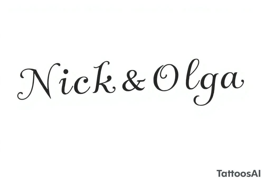 Nick & Olga tattoo idea