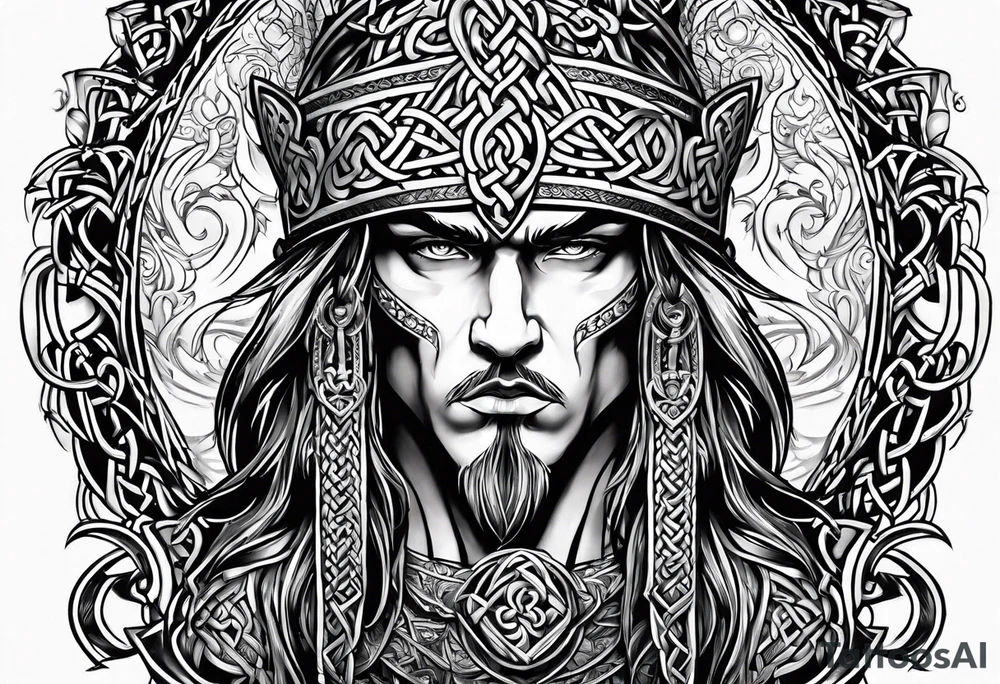 Celtic warrior tattoo idea