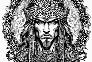 Celtic warrior tattoo idea