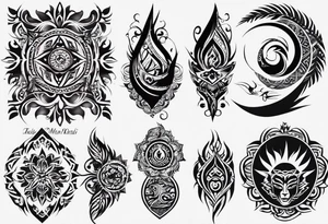 Riandi(04/01/2024) ,Lee-Mari(08/03/2025) , R&A(21/10/2022) Tribal full sleeve tattoo idea