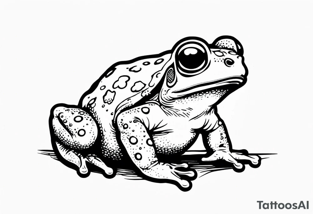 Toad pointing at space tattoo idea
