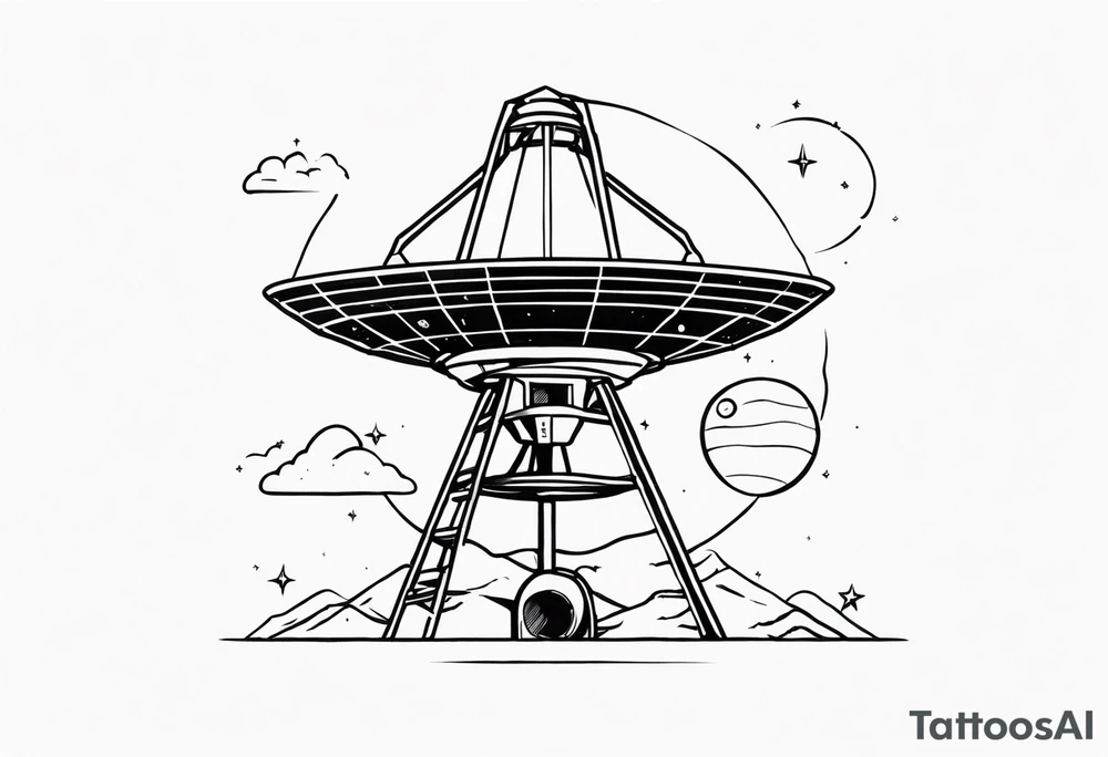 radio telescope antenna tattoo idea