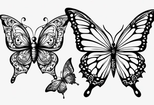 Small tattoo of butterflies tattoo idea