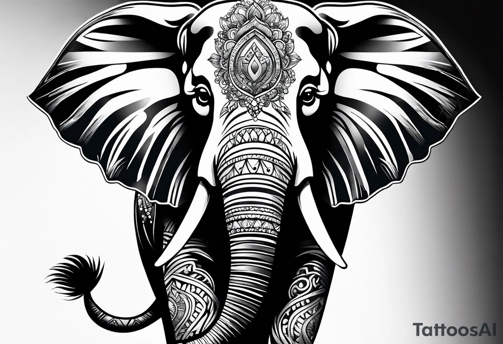 elephant tattoo idea