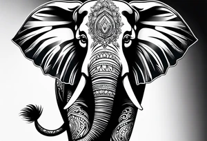 elephant tattoo idea