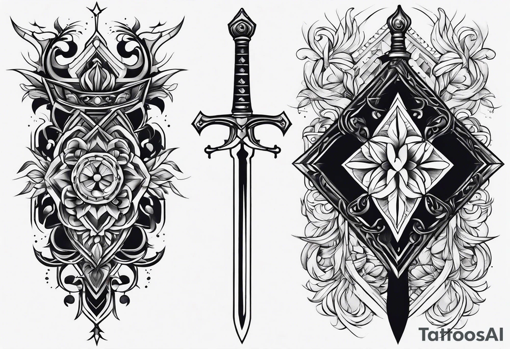 black sword tattoo tattoo idea