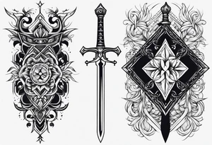black sword tattoo tattoo idea