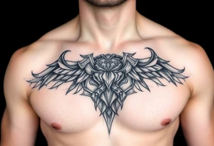 chest with solider tattoo idea