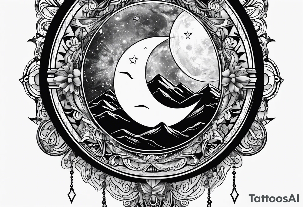 sacred moon tattoo idea