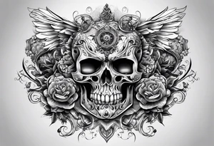 bouque of penis tattoo idea