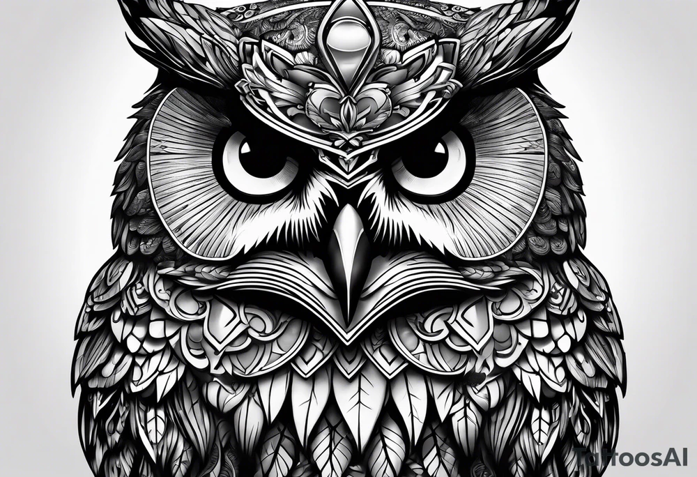king owl tattoo idea