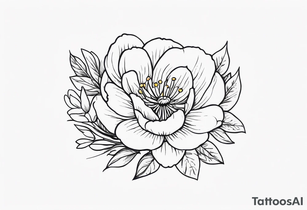 April birth flower infinity sign tattoo idea