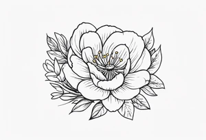 April birth flower infinity sign tattoo idea
