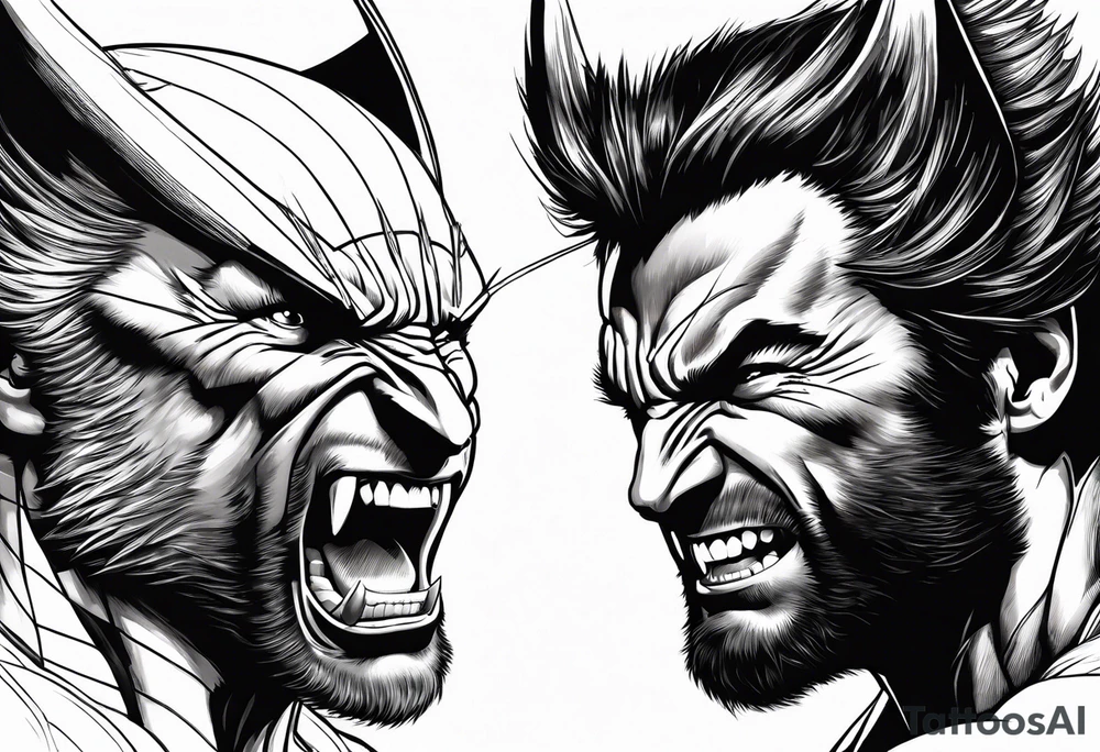 Wolverine animal runnig tattoo idea