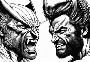 Wolverine animal runnig tattoo idea