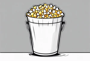 empty popcorn bucket cartoon tattoo idea