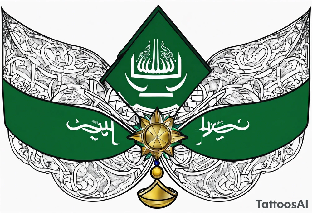 Saudi Arabia flag tattoo idea