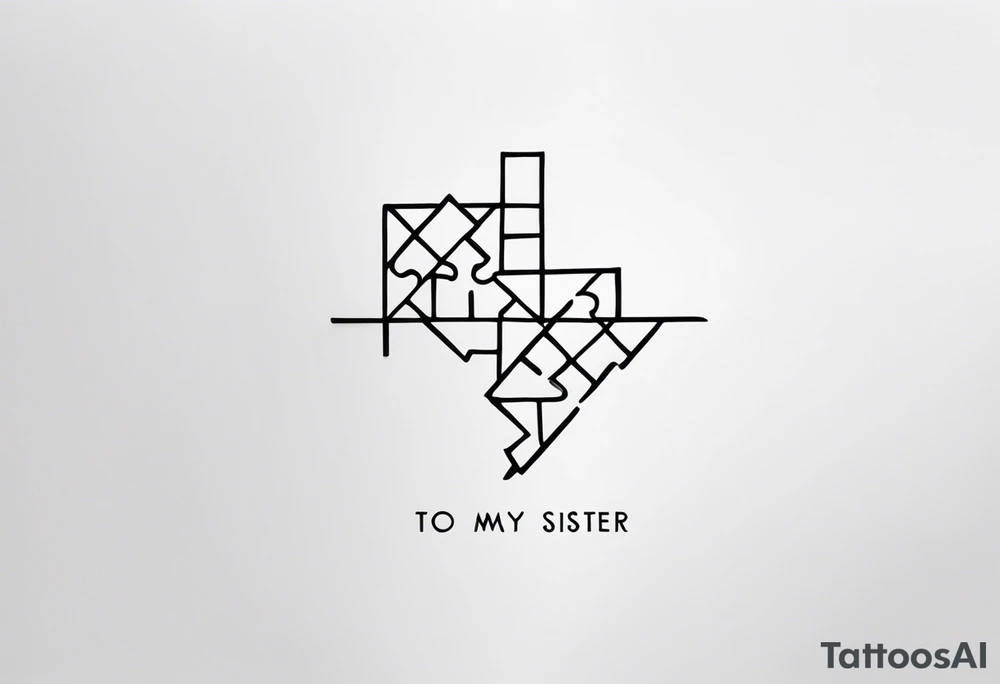small, delicate tattoo in memory of my sister. We used to do puzzle together so I want one puzzle piece.  I want to include her handwritten message I have that says "to my favorite sister" tattoo idea