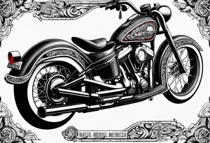 Native american Motorcycle Gun tattoo idea