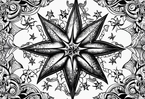 Gothic starfish tattoo idea