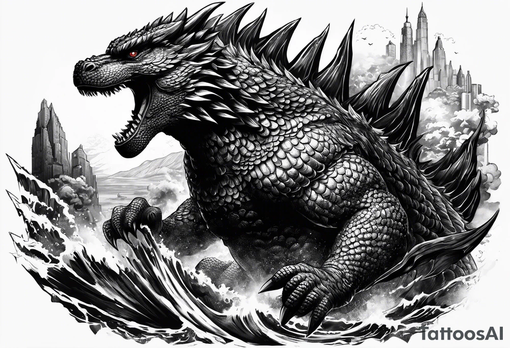 Godzilla tattoo idea