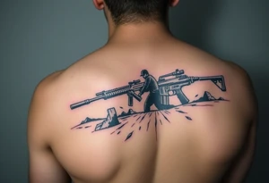 dark battlefield tattoo idea