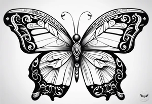 Pretty butterfly tattoo idea