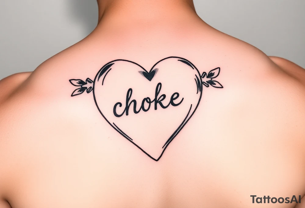 a candy heart that says choke me tattoo idea