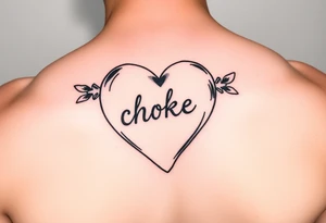 a candy heart that says choke me tattoo idea