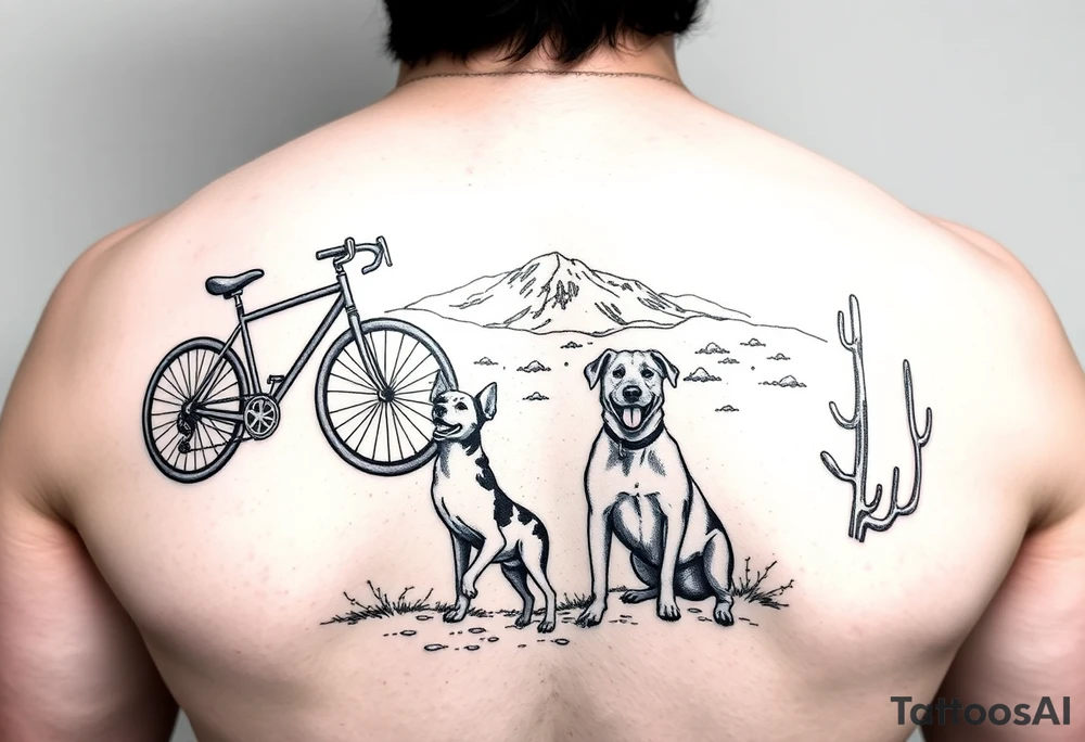 bicycles, love, Pacific Northwest, Arizona desert, dogs tattoo idea