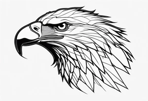 fish eagle line tattoo tattoo idea