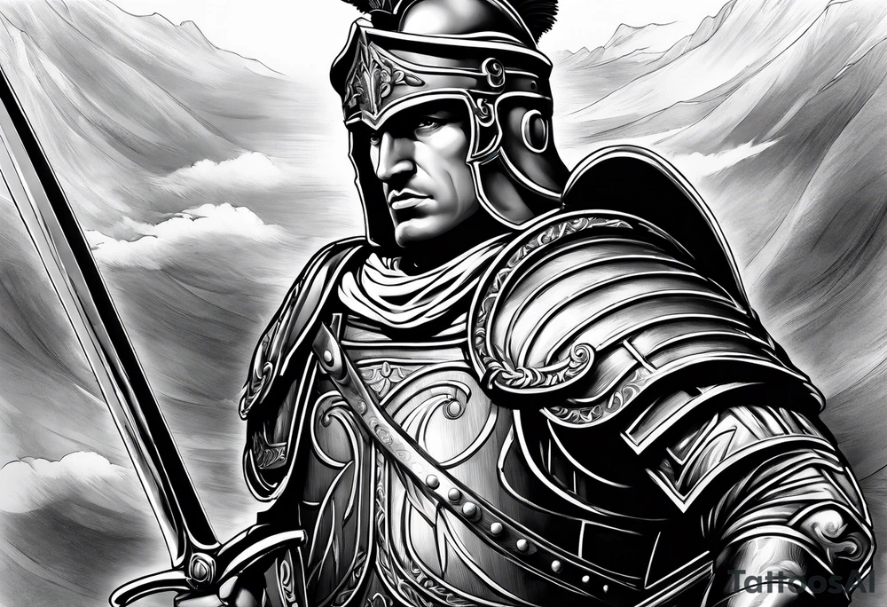 roman soldier, greek soldier, knight tattoo idea