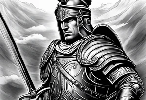 roman soldier, greek soldier, knight tattoo idea