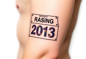 Racing bib 2013 purple and gold tattoo idea