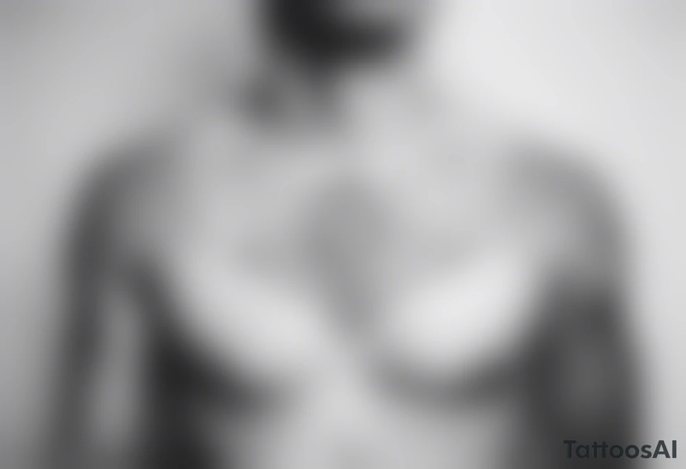 Geometric tattoo on full chest tattoo idea