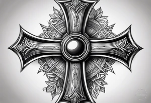 cross of nails tattoo idea