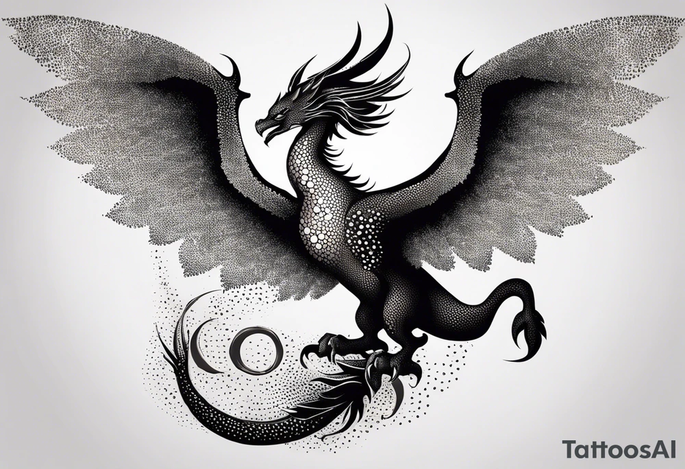 phoenix fighting a 
 dragon tattoo idea