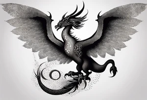 phoenix fighting a 
 dragon tattoo idea