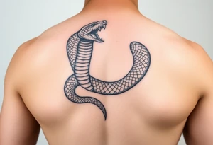 powerful majestic snake tattoo idea