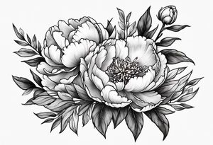 Peony garden ankle lilacs tattoo idea