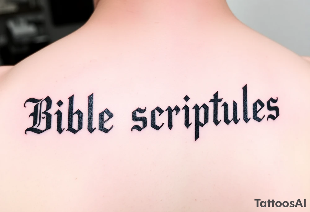 Bible scriptures tattoo idea