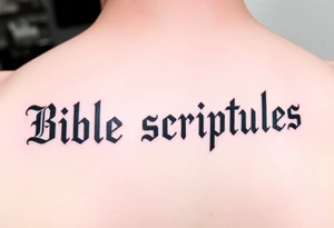 Bible scriptures tattoo idea