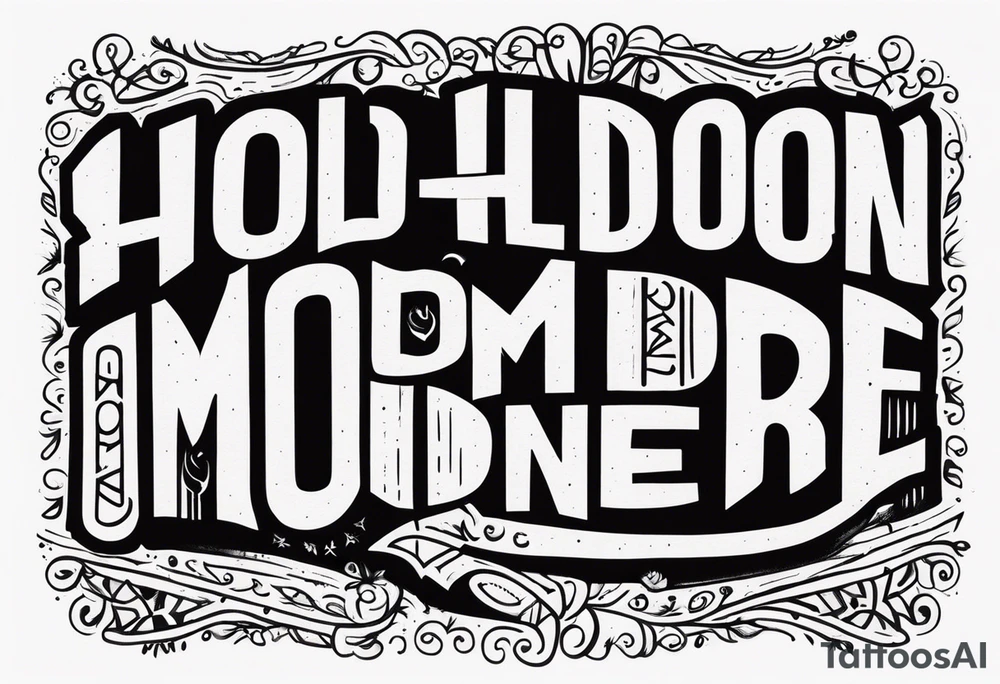 Hold on for one more day tattoo idea