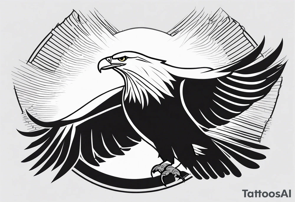 Top down view of a bald eagle with its wings spread tattoo idea Top down view of a bald eagle with its wings spread tattoo idea