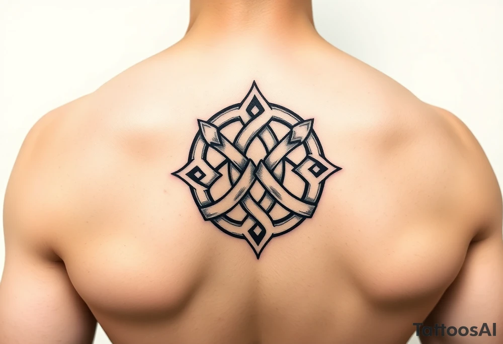 an irish inspired celtic knot piece tattoo idea